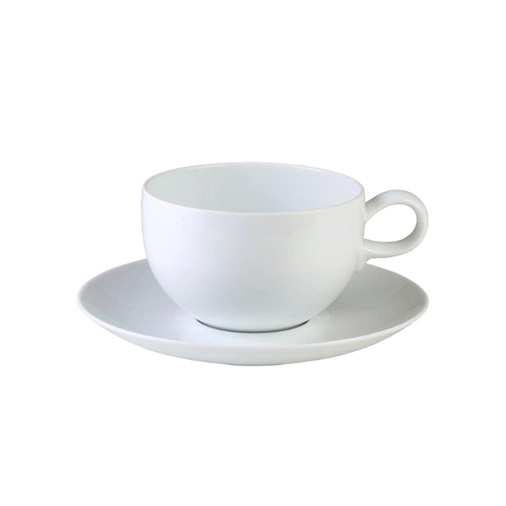 Hakusan Porcelain Mayu Morning Cup & Saucer White
