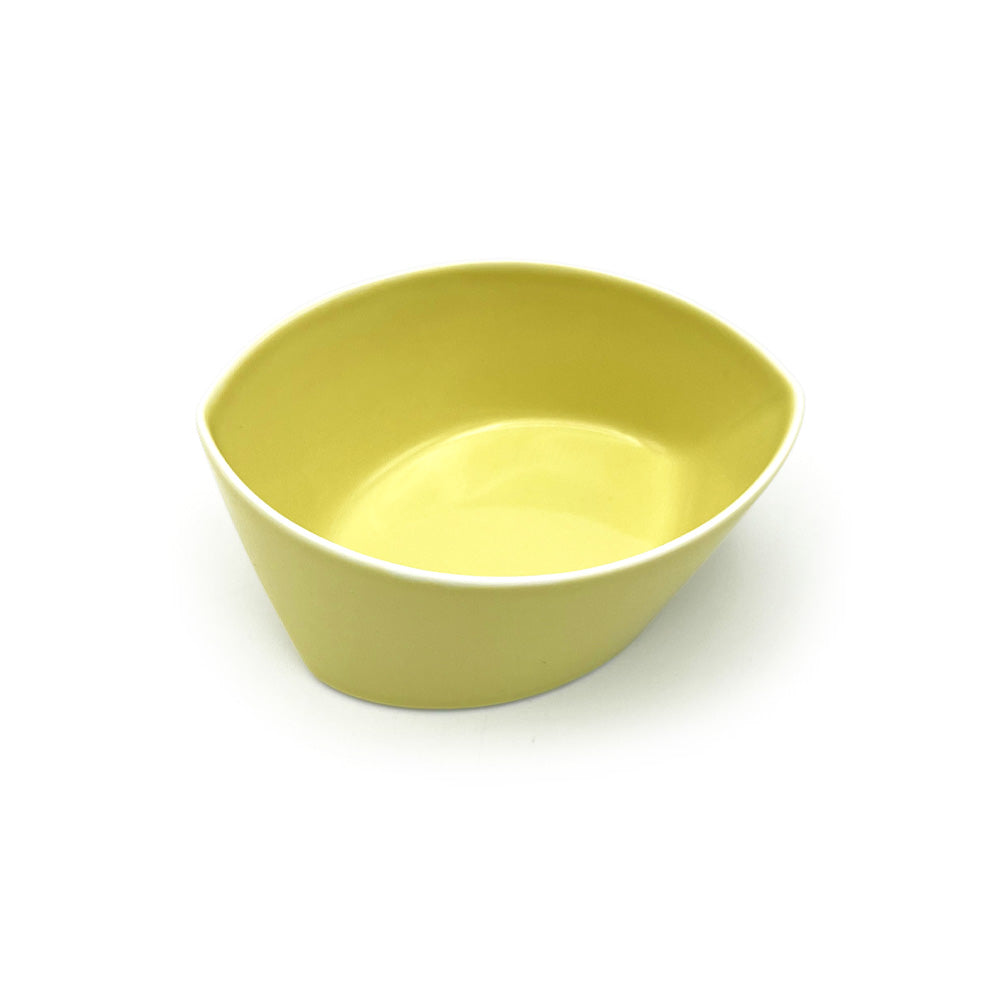 Hakusan Porcelain Leaves Small Dessert Bowl Yellow