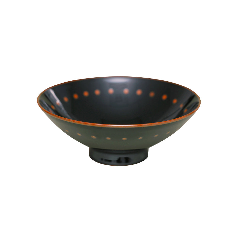 Hakusan Porcelain Rice Bowl Black Dots
