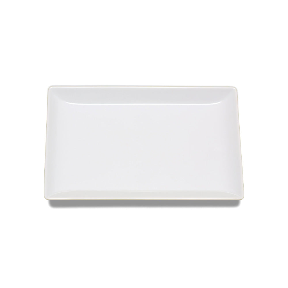 Hakusan Porcelain Shihou Rectangler Plate White