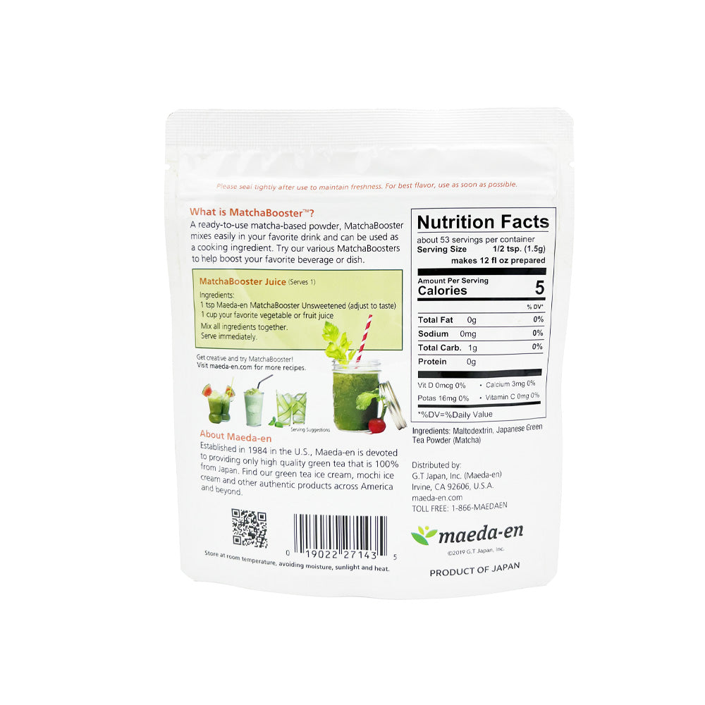 MatchaBooster Unsweetened