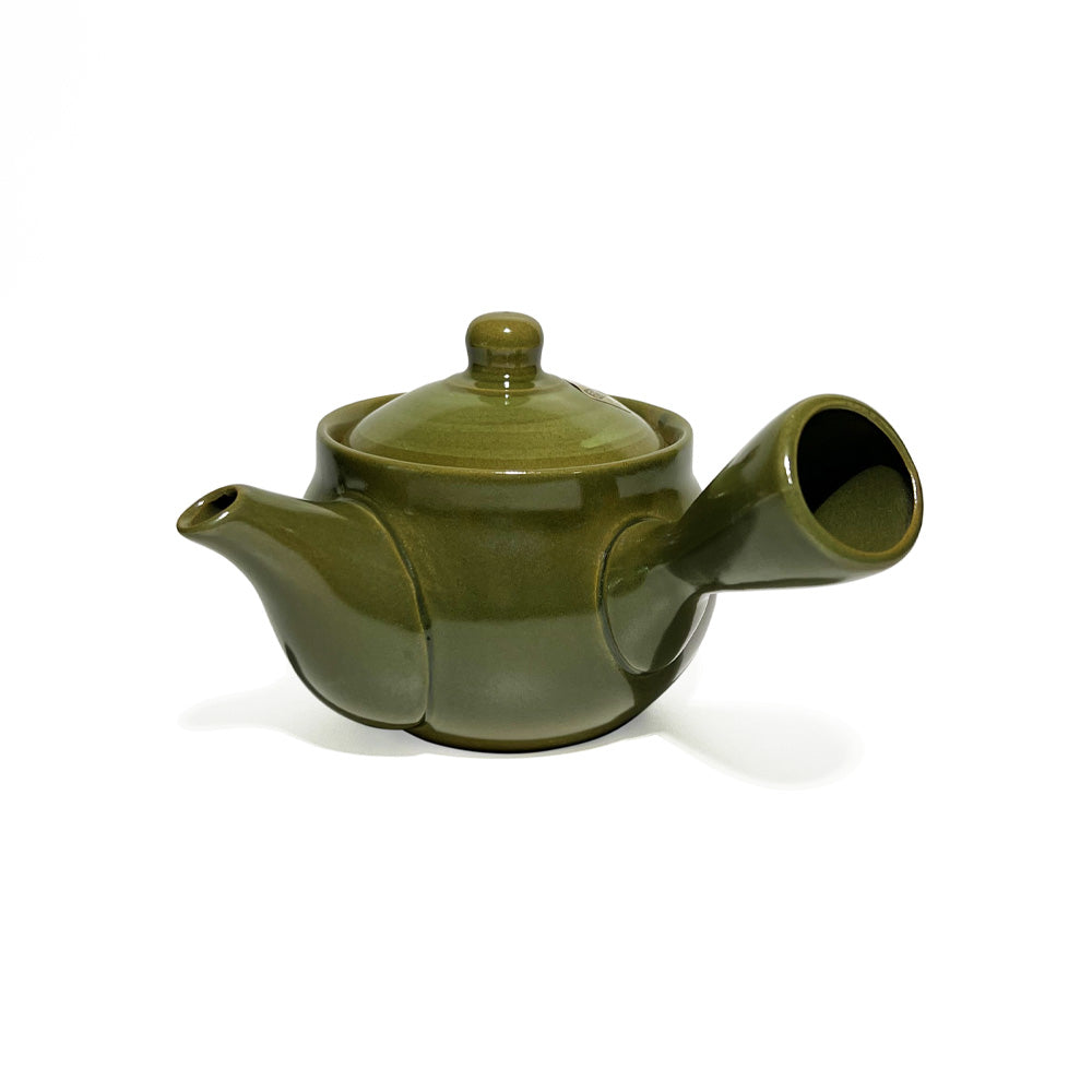 Japanese Pottery Teapot with Strainer 11oz – Green