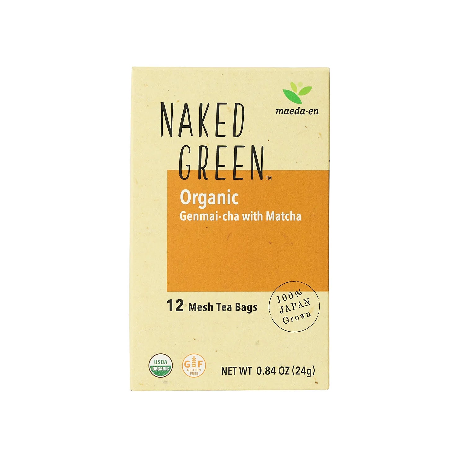 NAKED GREEN Organic Genmai-cha with Matcha (12 tea bags) – Maeda-en