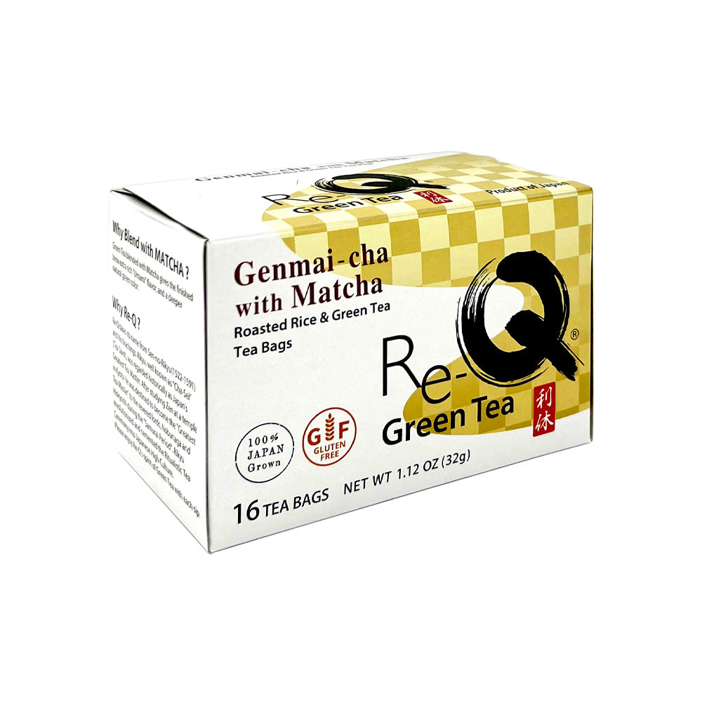 Re-Q Genmai-cha with Matcha Roasted Rice & Green Tea Tea Bags 16p