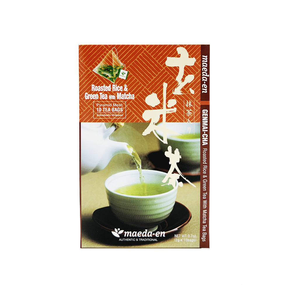 Premium Genmai-cha Roasted Rice Green Tea with Matcha Tea Bags (10Bags)