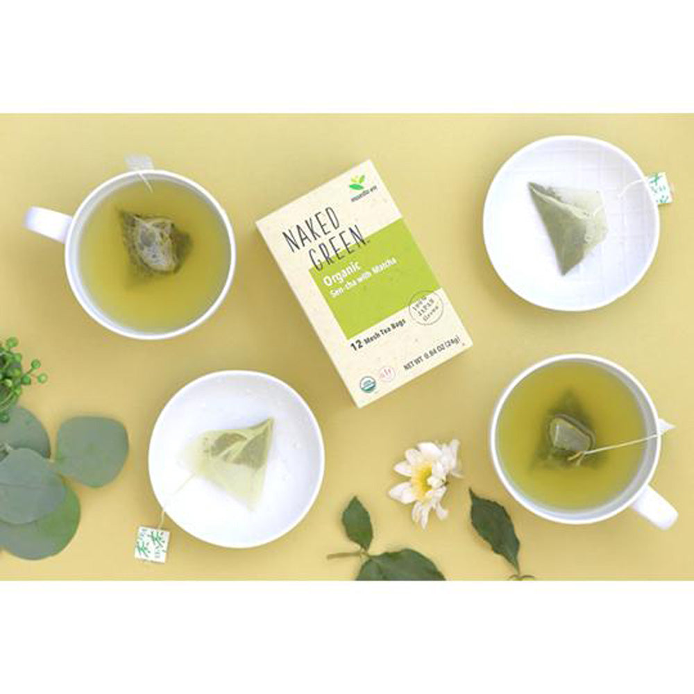 NAKED GREEN Organic Sen-cha with Matcha (12 tea bags)