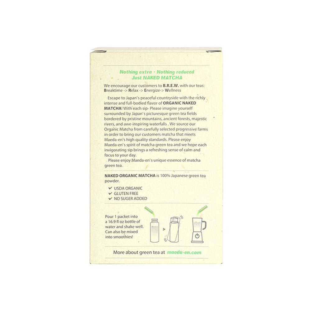 NAKED MATCHA Organic Matcha Green Tea Powder - 12pk.