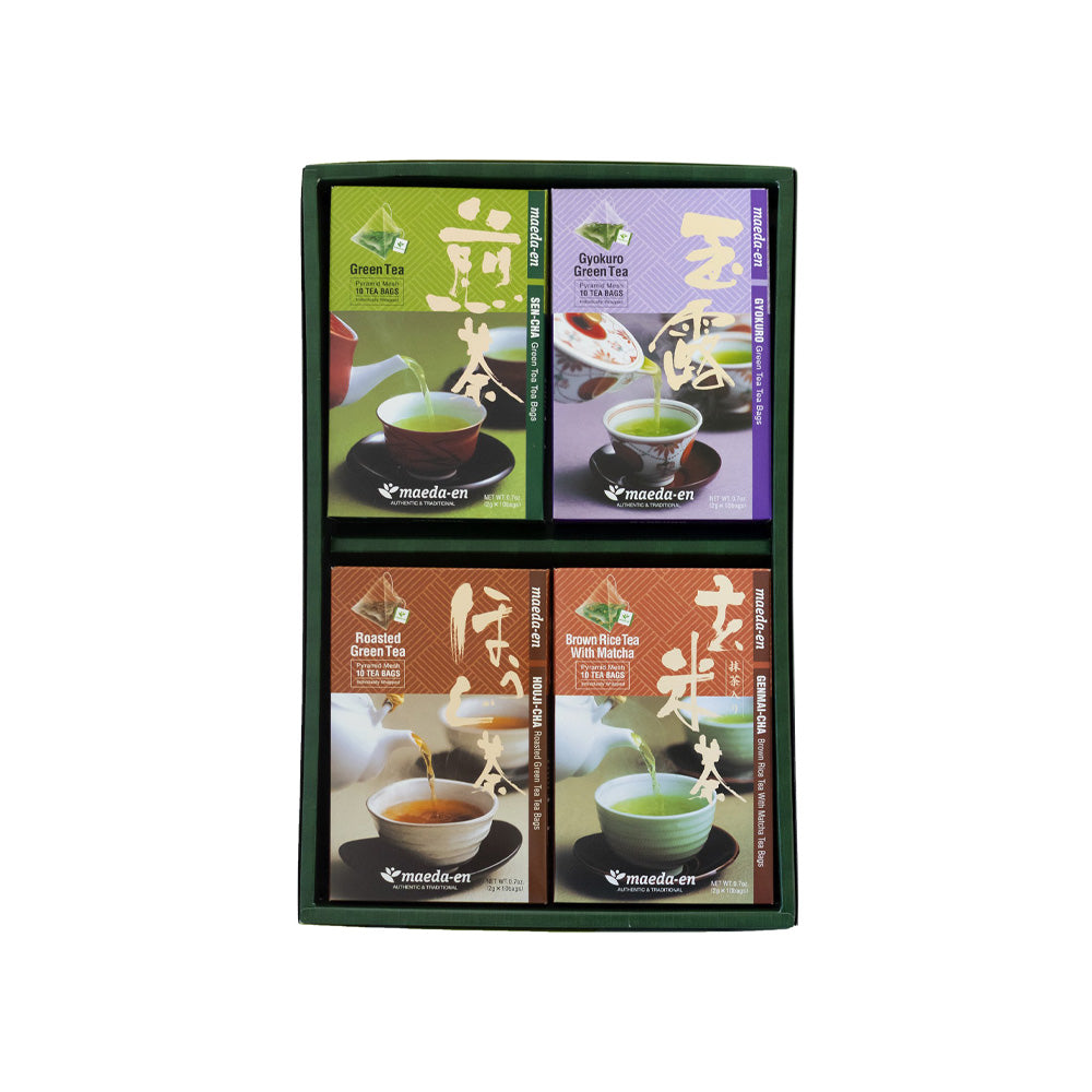 Premium Tea Bag Gift Set -  Gyokuro, Sen-cha, Genmai-cha, & Houji-cha
