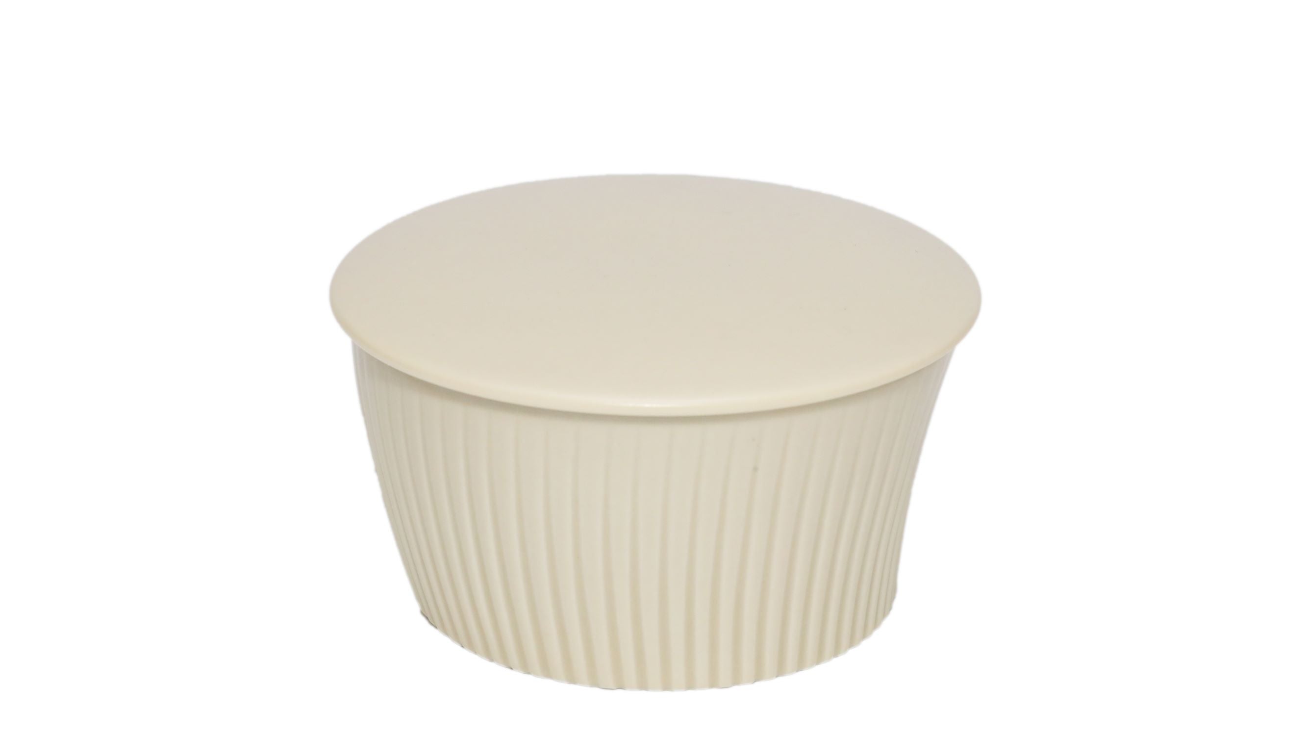 Hakusan Porcelain Stretch Sugar Bowl with Lid Beige