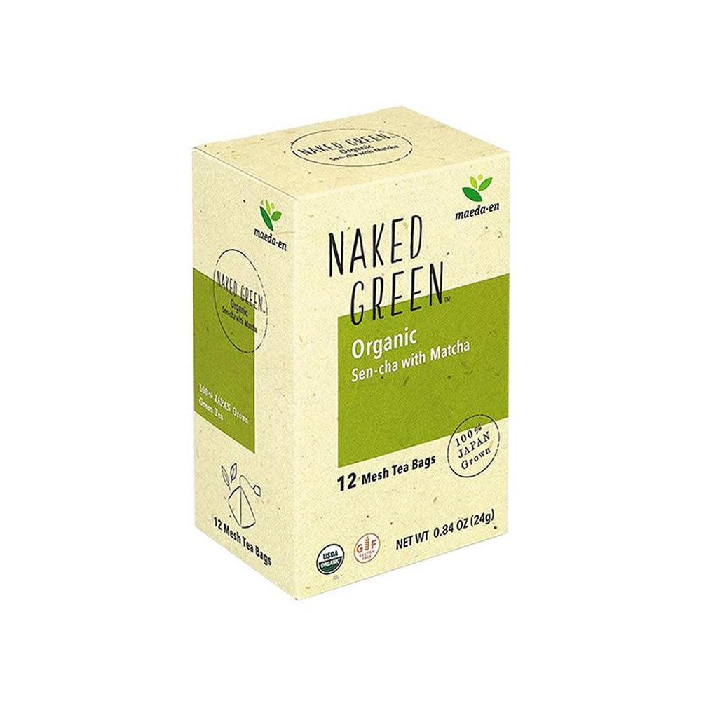 NAKED GREEN Organic Sen-cha with Matcha (12 tea bags)