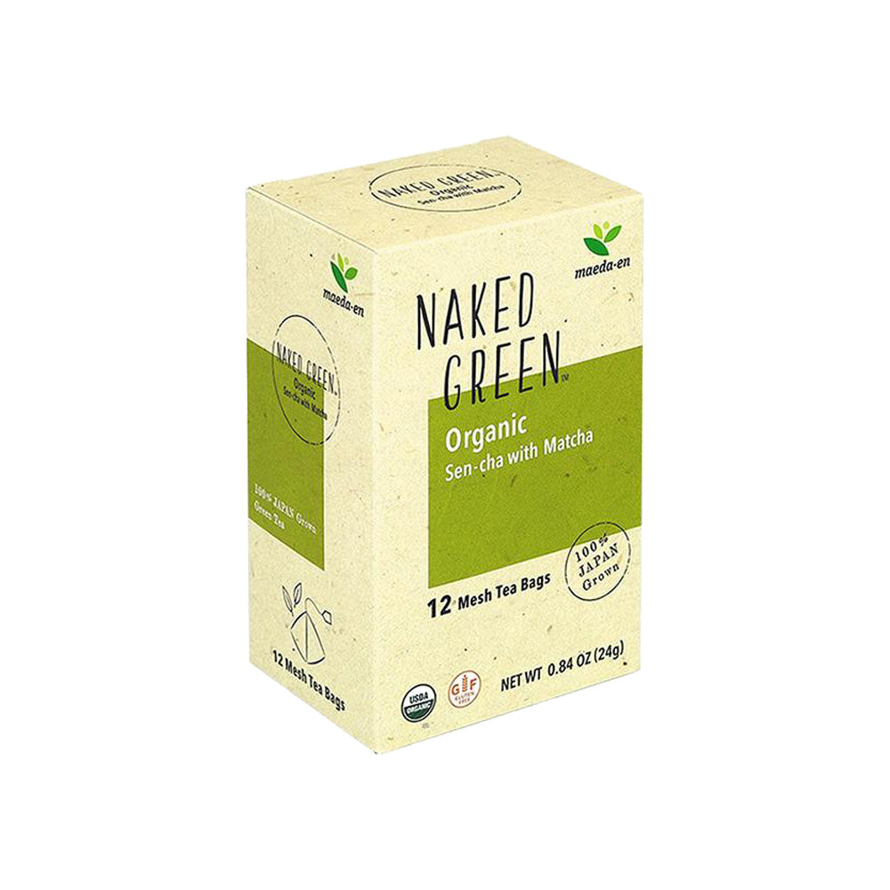 NAKED GREEN Organic Green Tea Tea Bag Gift Set - Sen-cha & Genmai-cha w/Matcha