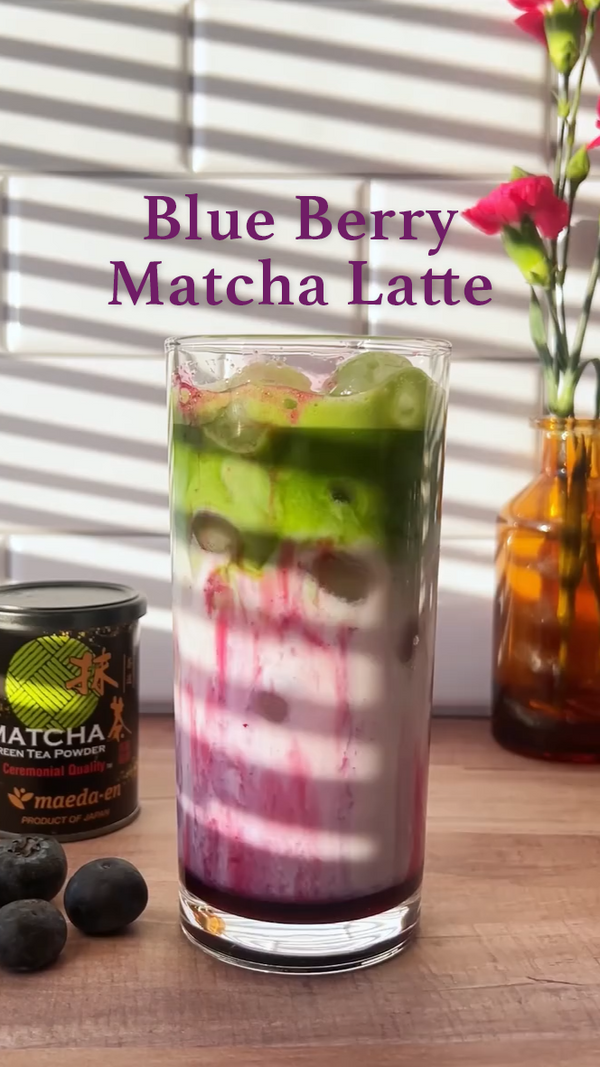Blueberry Matcha Latte