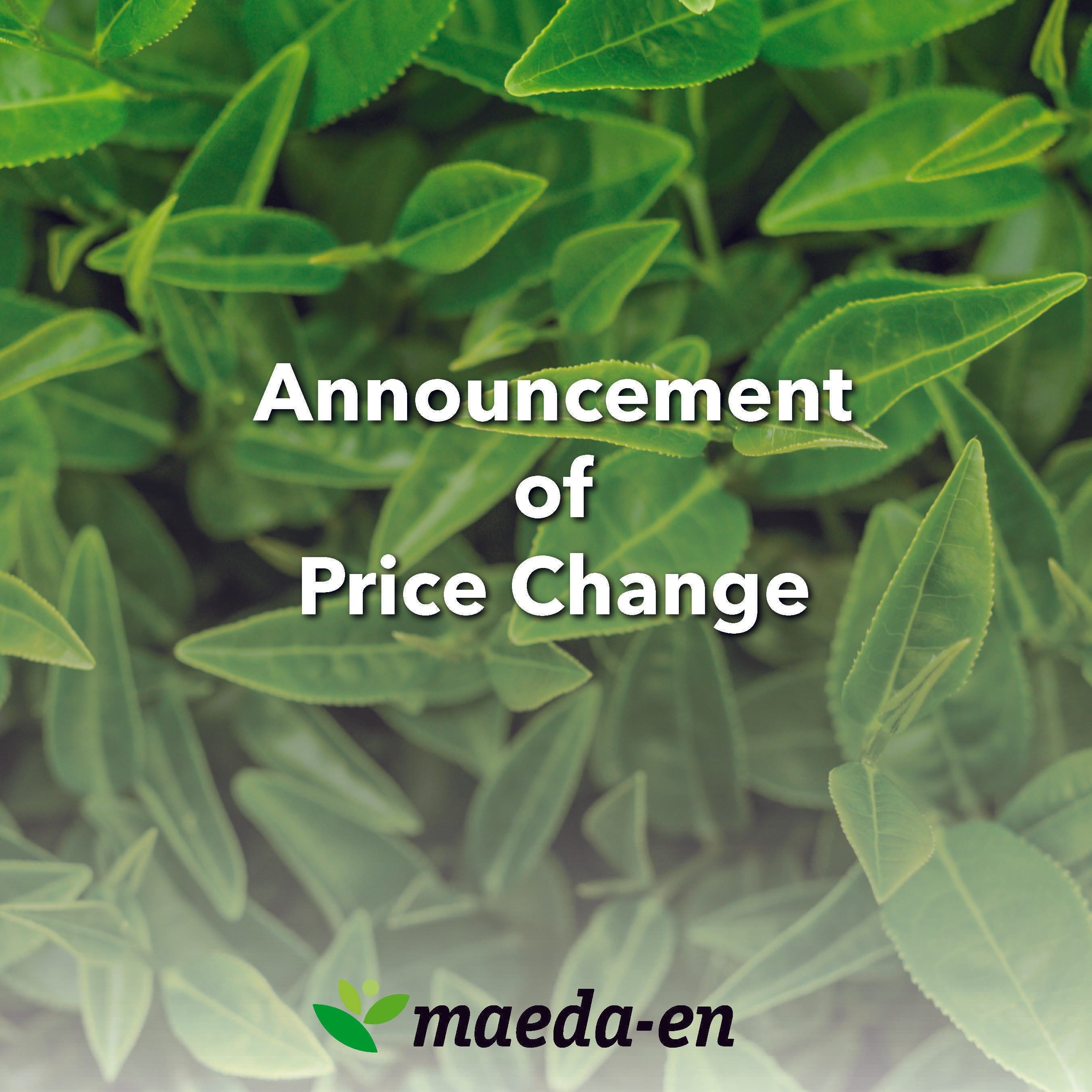 Announcement of Price Change