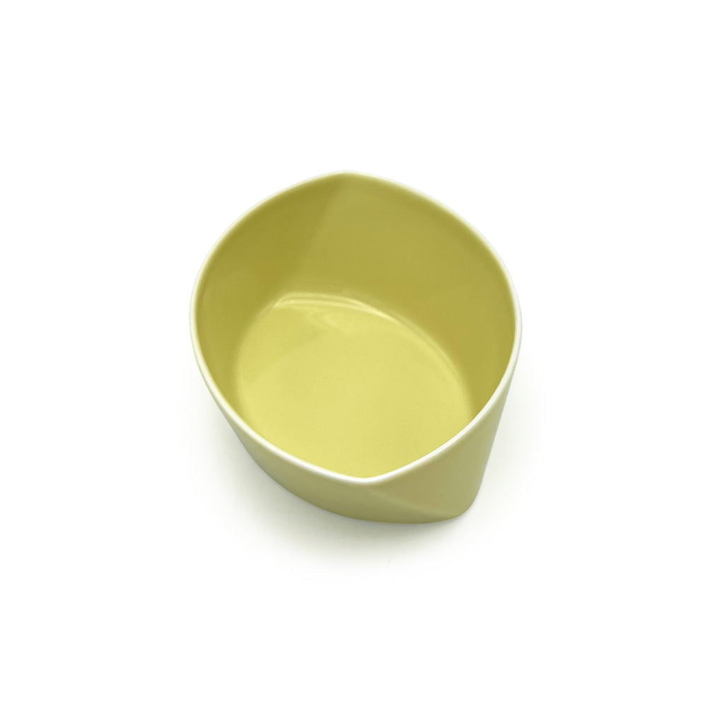 Hakusan Porcelain Leaves Small Dessert Bowl Yellow