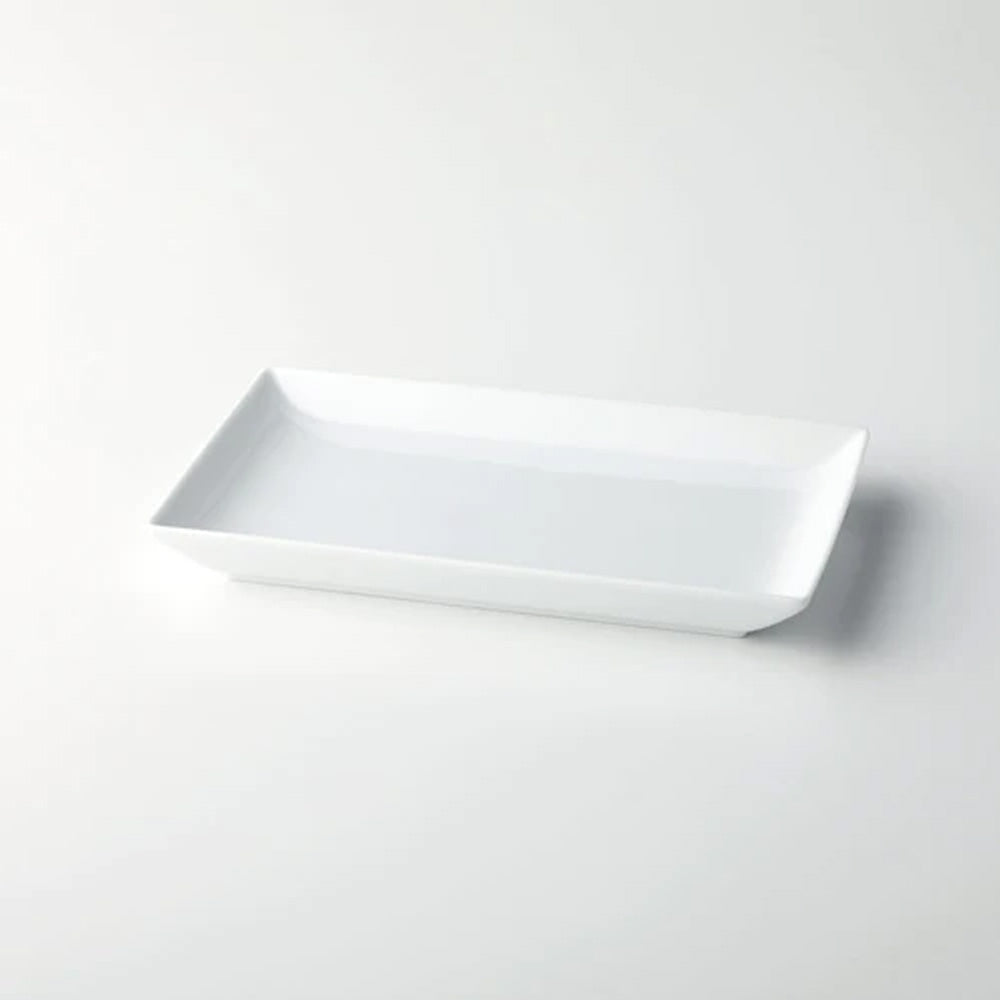 Hakusan Porcelain Shihou Rectangler Plate White