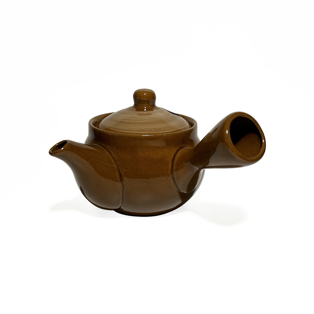 Japanese Pottery Teapot with Strainer 11oz – Brown