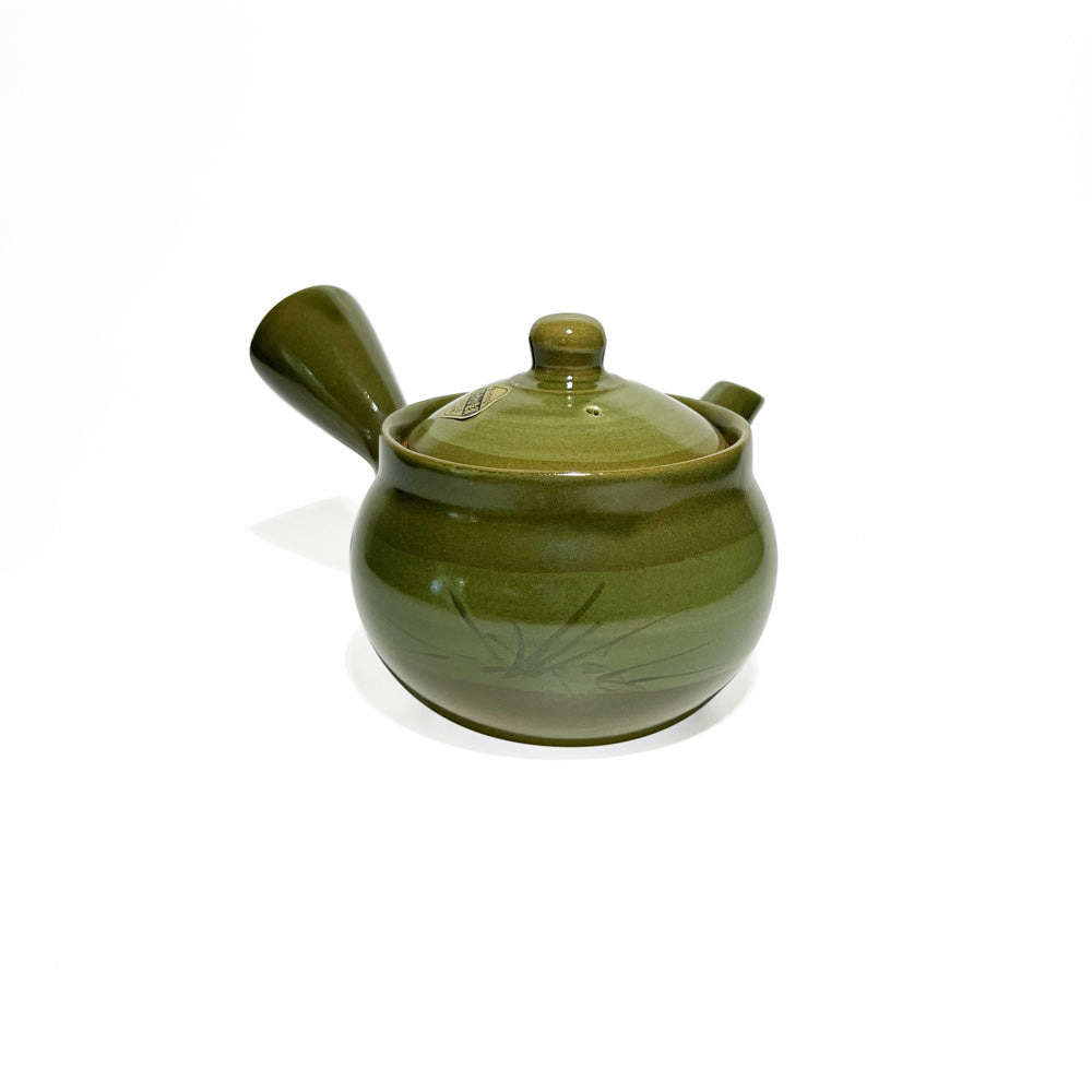 Japanese Pottery Teapot with Strainer 11oz – Green
