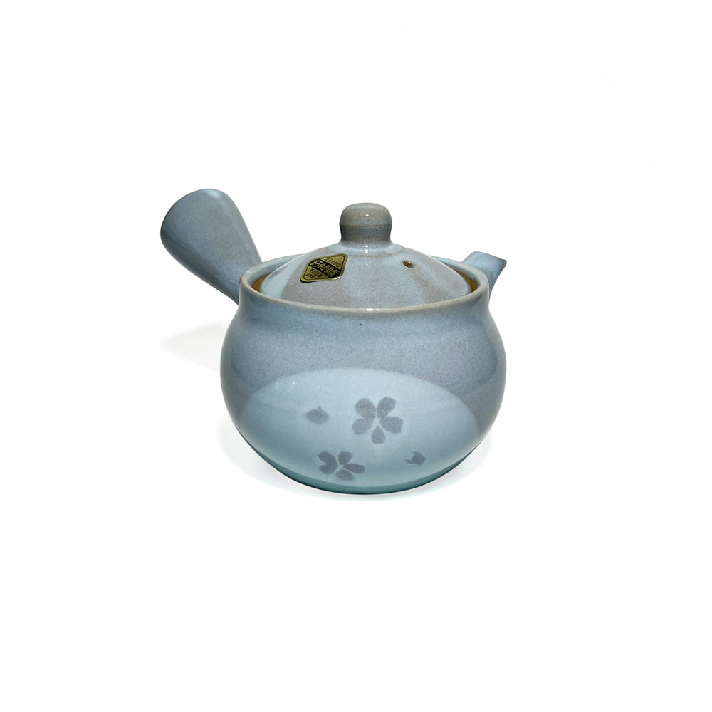Japanese Pottery Teapot with Strainer 11oz – Sakura Light Blue