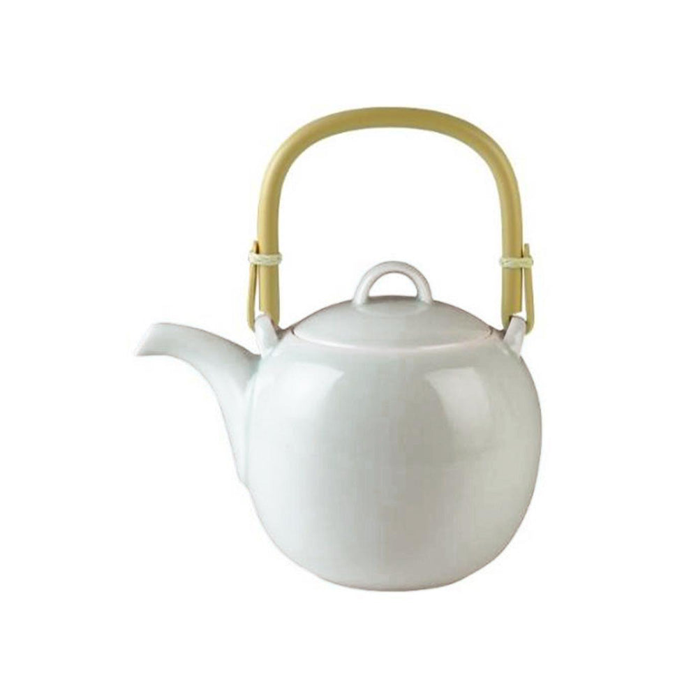 Hakusan Porcelain Mayu White Tea Pot with Strainer