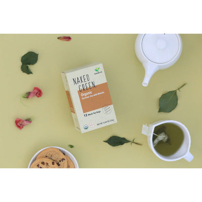 NAKED GREEN Organic Genmai-cha with Matcha (12 tea bags)