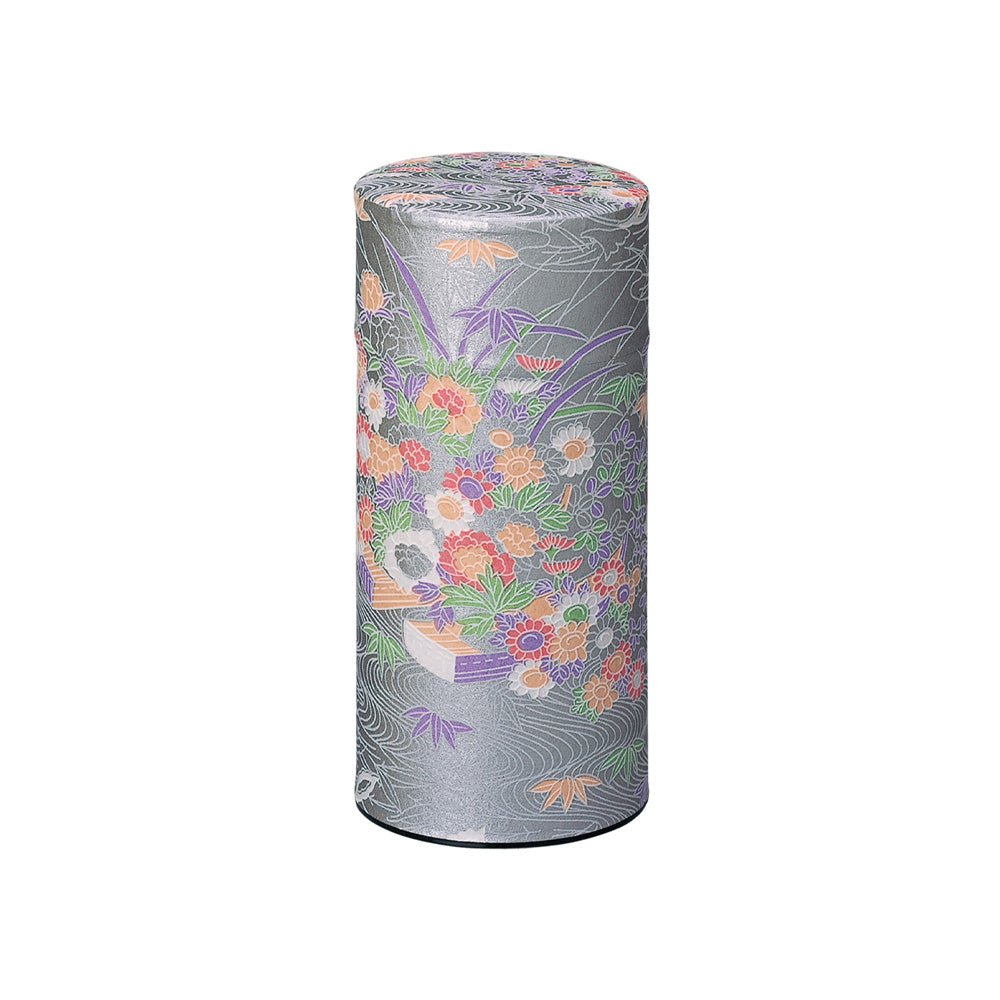 Japanese Tea Canister Yayoi Hanamizu - Silver