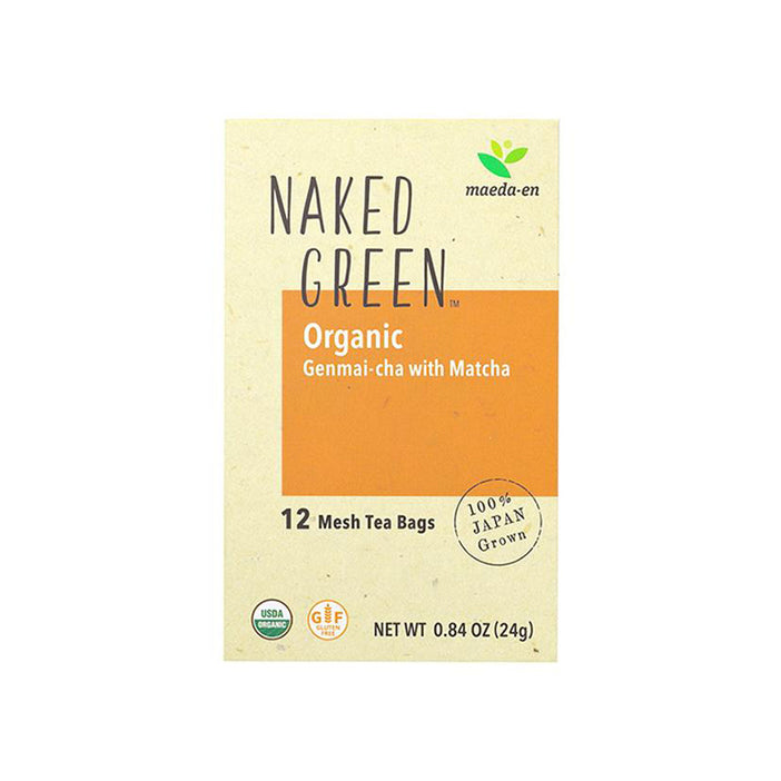 NAKED GREEN Organic Genmai-cha with Matcha (12 tea bags)